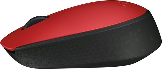 Logitech M171 - Souris sans fil - Compatible PC/Mac - Mini-récepteur USB inclus - Rouge
