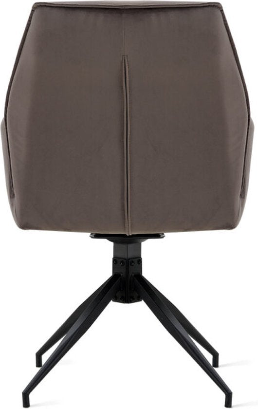 Chaise de salle à manger Jill Velvet Anthracite | Lot de 2