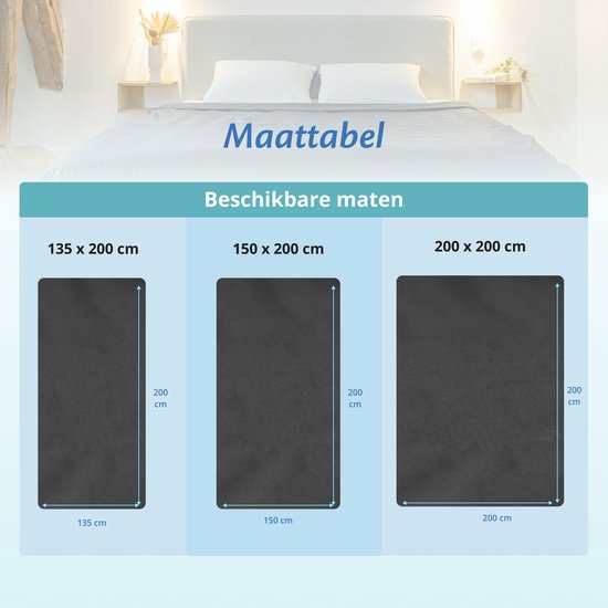 Housse pour la couverture d'aggravation d'Ella 200 x 200 CM - 11 KG & 13 KG - Housse en 100% coton biologique - Anthracite