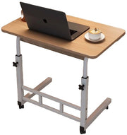 Table pour ordinateur portable - Réglable - Table de lit mobile - 80x40 cm - Table d'appoint mobile - Aspect bois