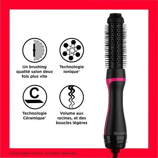 Revlon - Tools One Step Style Booster - Brosse volumatrice et brosse pour sèche-cheveux tout-en-un (2 en 1) - Diamètre : 38 mm - Revêtement en céramique