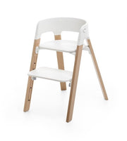 Chaise haute Stokke Steps - Blanc naturel