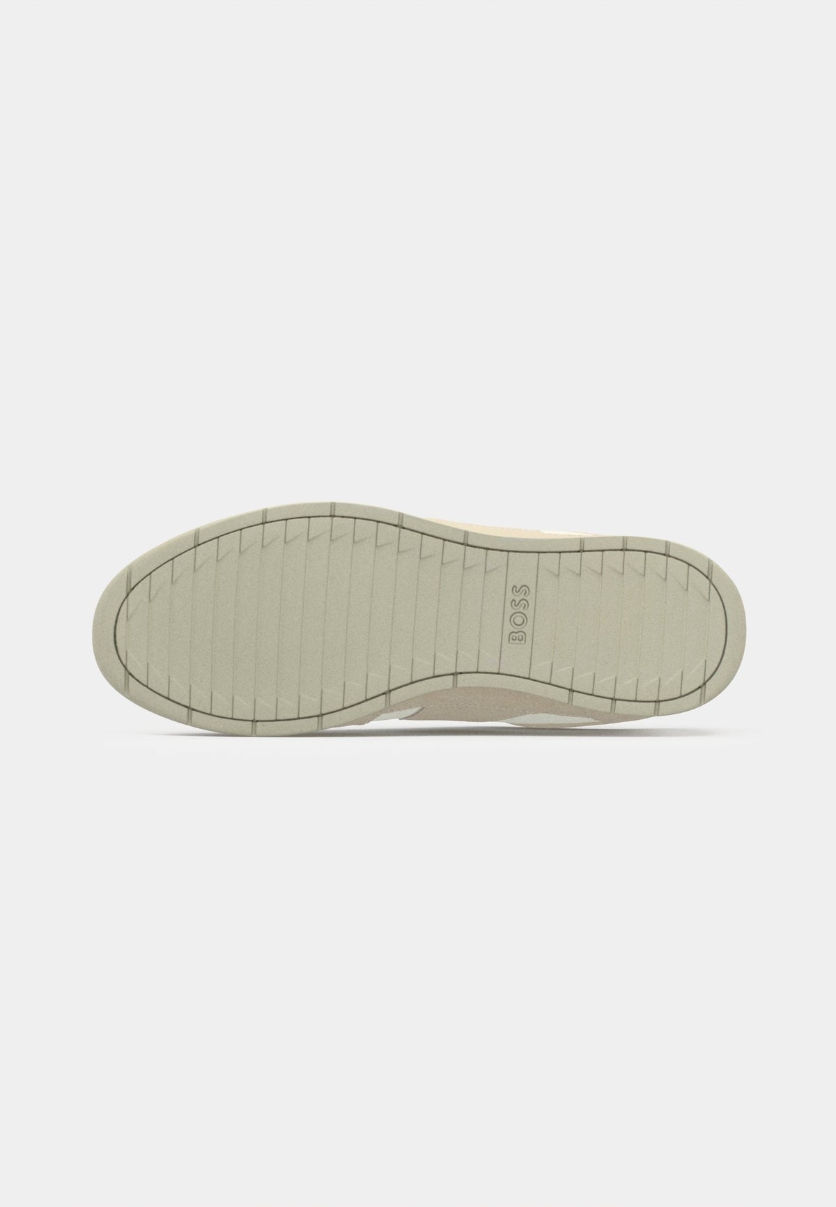 Baskets BOSS NITAN – Cuir et tissu – Beige clair