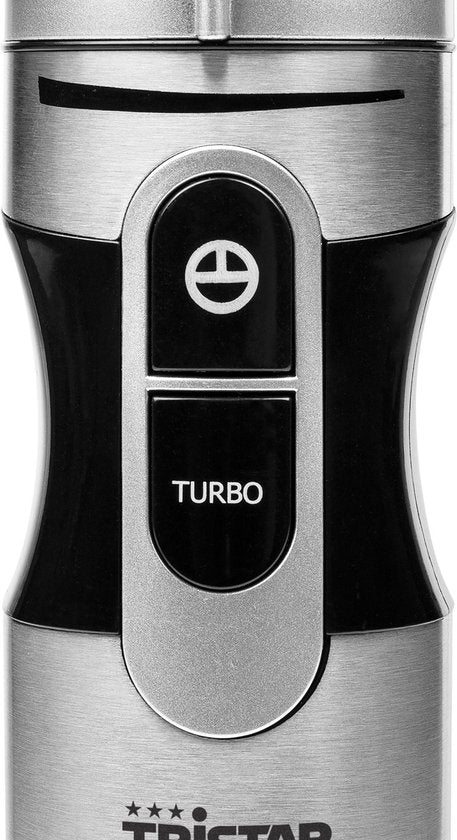 Mixeur plongeant Tristar 1000 W - MX-4829 - 1 vitesse avec fonction turbo - avec verre doseur - en acier inoxydable