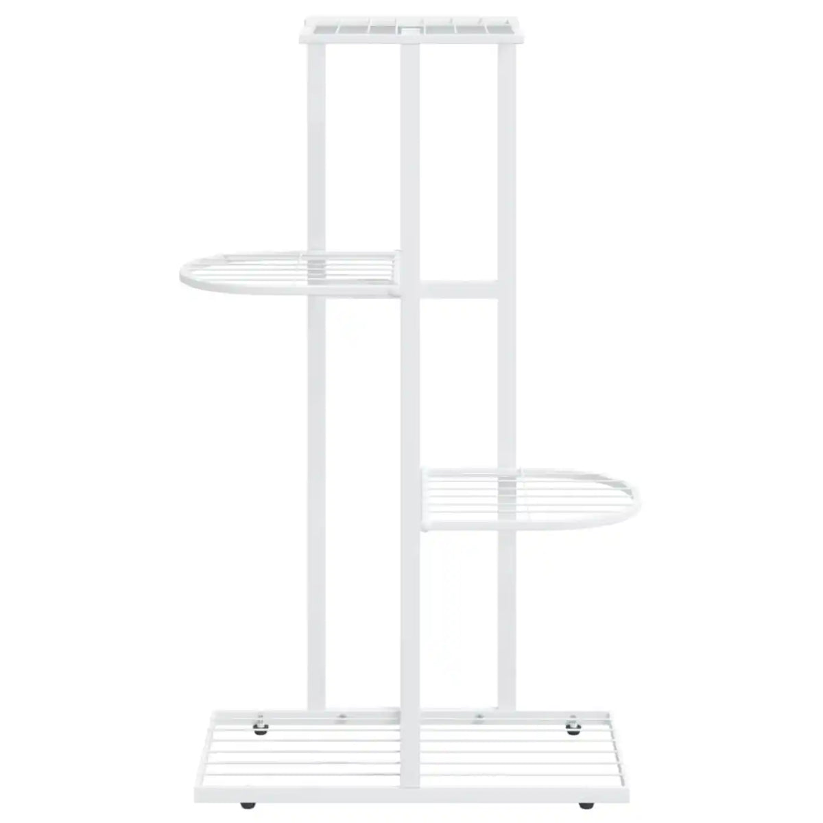 Étagère à plantes MINGHOU à 4 niveaux - Blanche - 22 x 43 x 76 cm - Métal, pour l'intérieur et l'extérieur