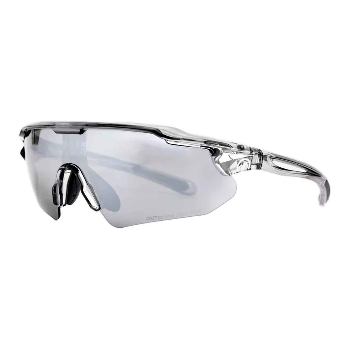 Lunettes de soleil de cyclisme OutdoorMaster HAWK LT - photochromiques et polarisées - Super Silver