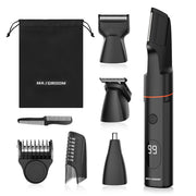 Tondeuse corporelle MAXGROOM 7-en-1 - Sans fil - 1 à 9 mm - Étanche IPX6 - 90 min - Écran LED - Embouts magnétiques