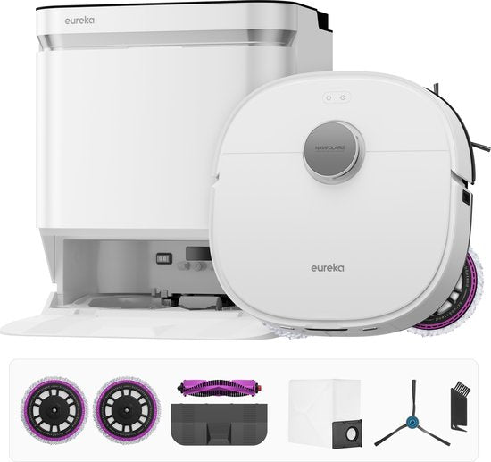 Eureka - J15 Pro Ultra white - Robot aspirateur avec fonction de lavage - station de recharge autonettoyante