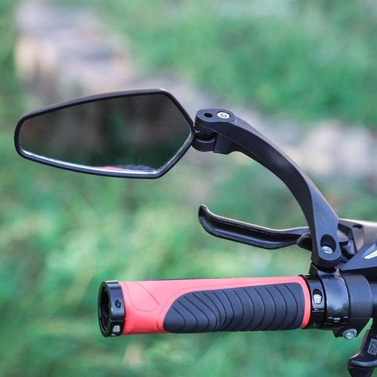 Rétroviseur vélo gauche - TIKKENS® - Ajustable - Design universel - Noir