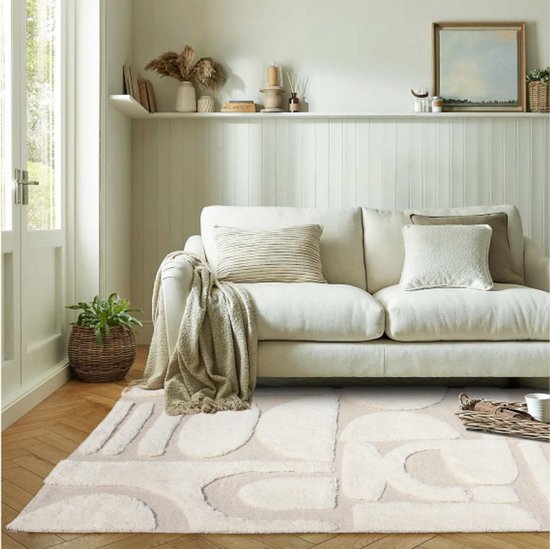 Tapis « Glyph » de fonQ - Naturel - Rectangulaire - 160 x 230 cm