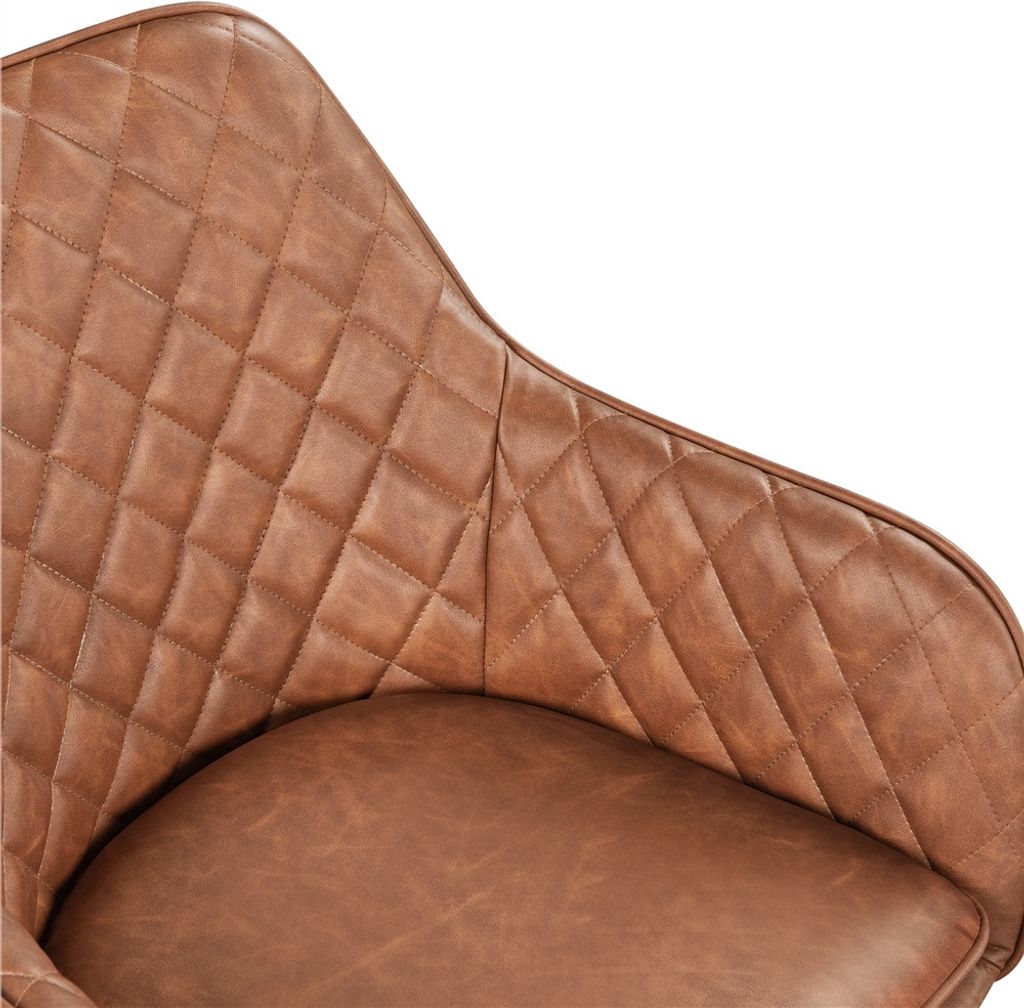 Chaises de salle à manger Yaheetech avec accoudoirs - lot de 2 - marron