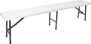 Perel Banc pliant 4 places - Pliable et résistant aux intempéries - Avec poignée - Idéal pour le pique-nique, le camping, le barbecue et l'utilisation intérieure/extérieure - Maximum 400 kg - Blanc