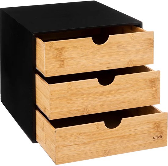 Bloc à tiroirs 5Five pour le bureau - 3 tiroirs - 25 x 31 x 24 cm - bois