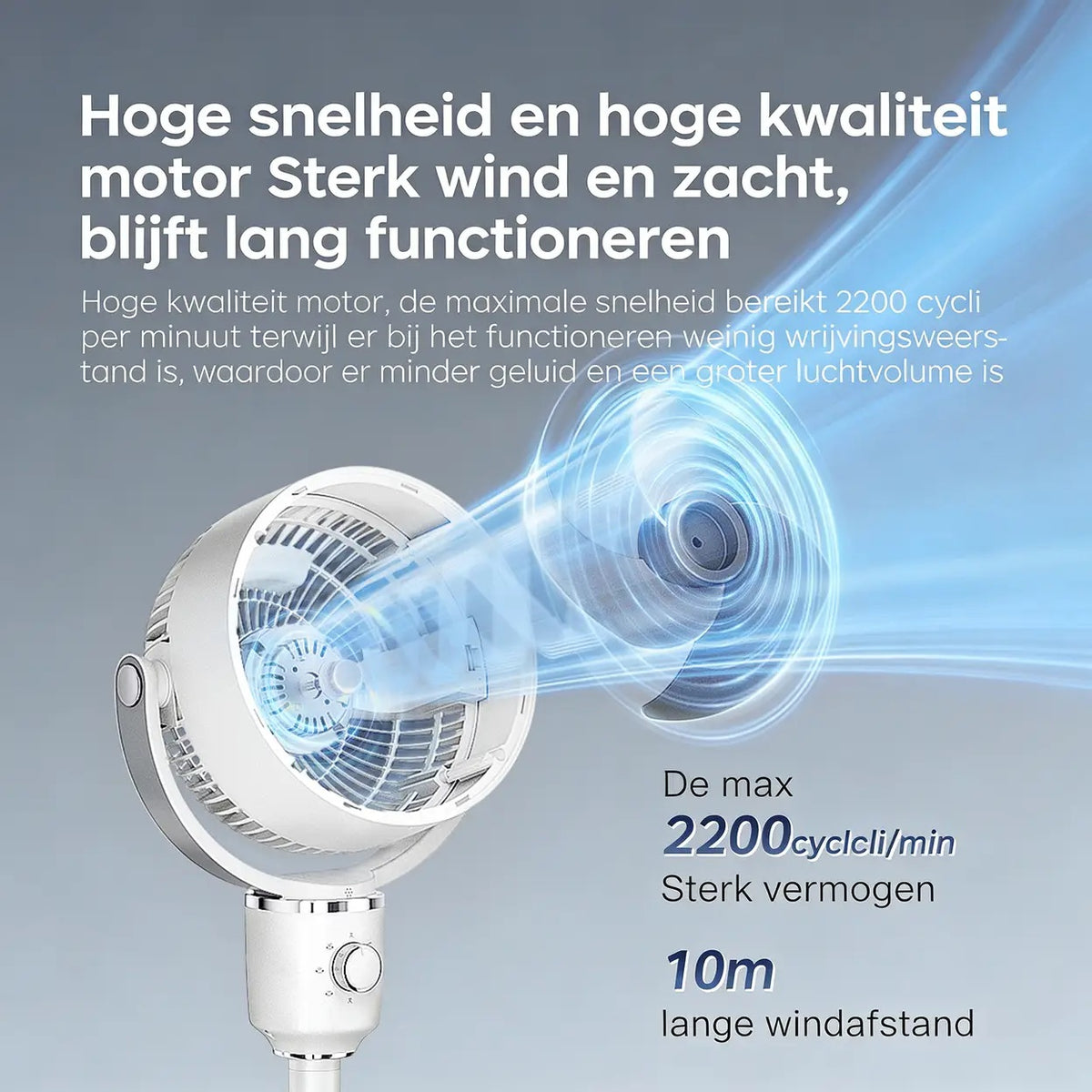 Ventilateur de circulation d'air Airmate - Réglable de 45 à 108 cm - 3 pales