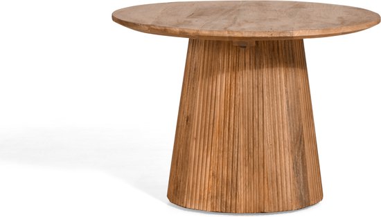 Table d'appoint Viktor Light brown - Ø 60 cm - Bois de manguier
