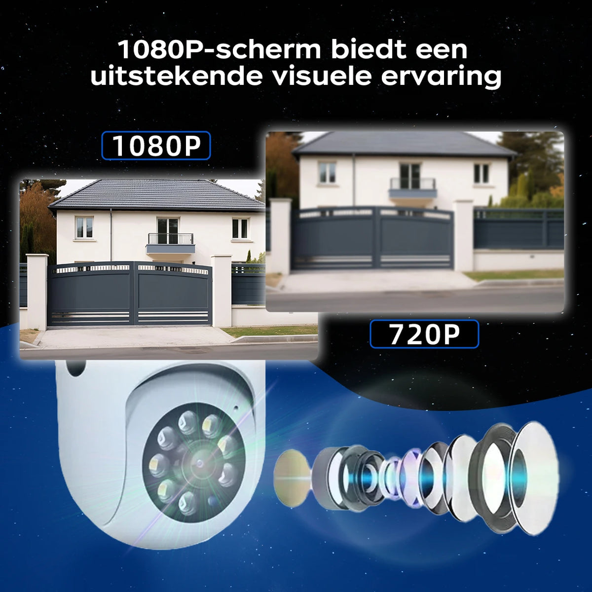 Caméra d'extérieur JOOAN A2R-U - 1080p - Wi-Fi 2,4 GHz - Blanche