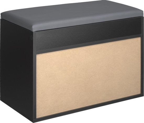 Tectake - Banc de chaussures Jasmina noir SKU : 403615