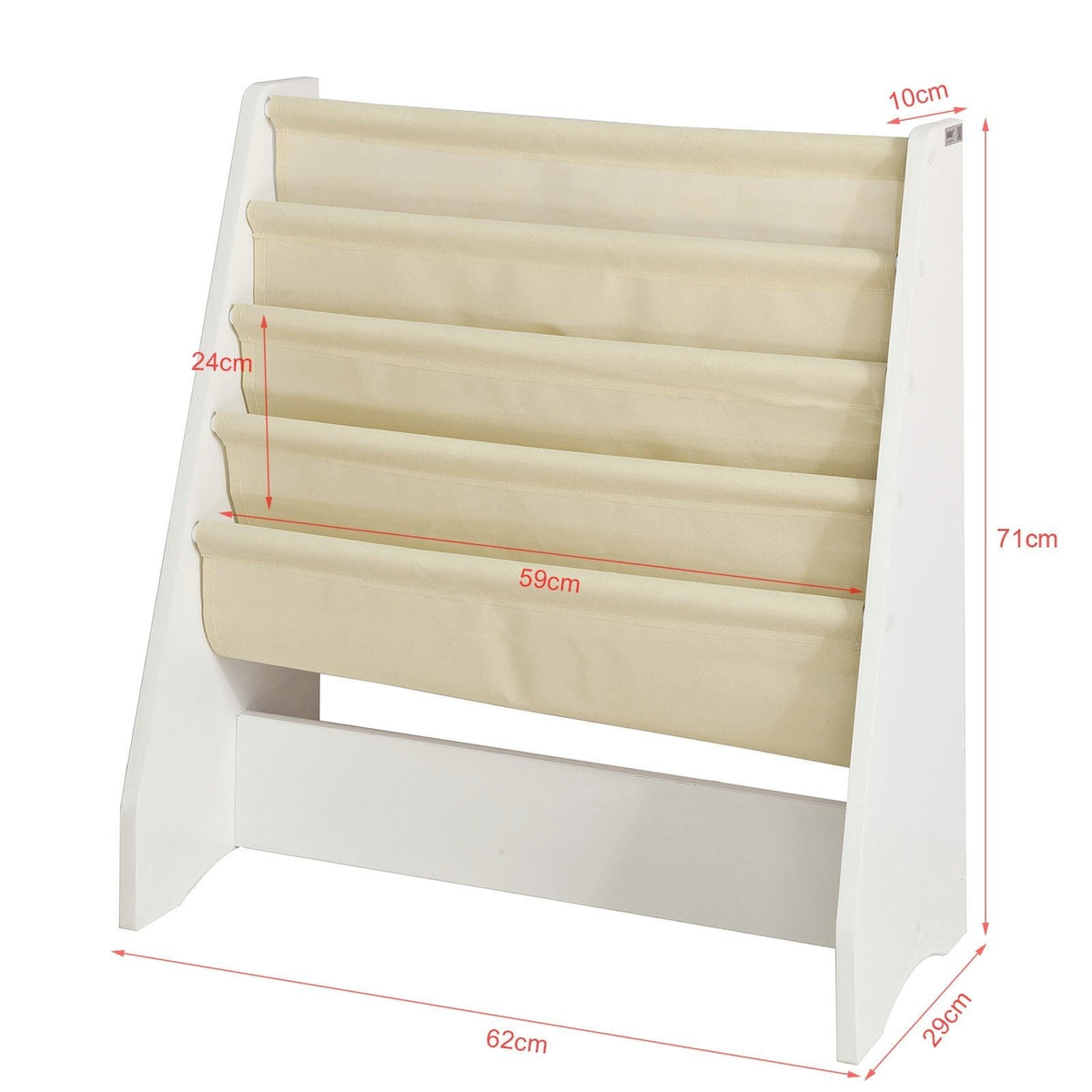 SoBuy Bibliothèque pour enfants - 4 compartiments - 62x71x29 cm
