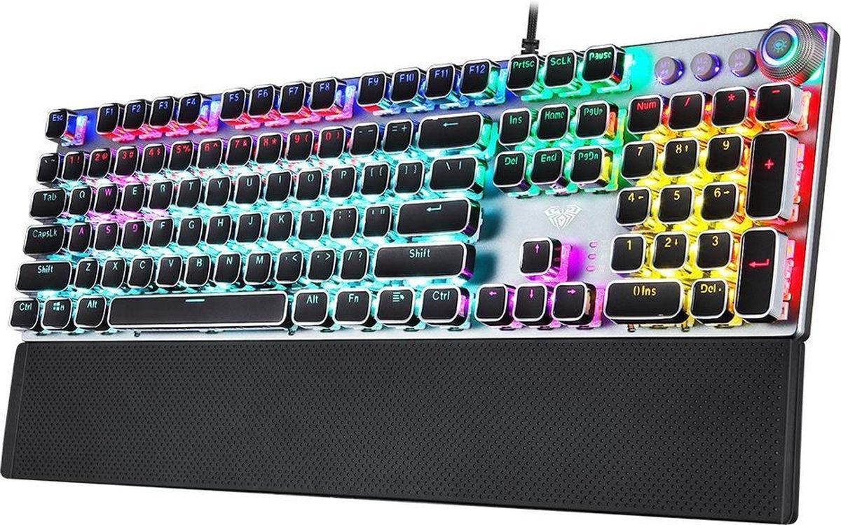 AULA F2058 RGB clavier mécanique punk gaming - QWERTY - interrupteur bleu