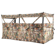 Abri de chasse Coast - Vue panoramique à 360° - Porte pour chien - Camouflage 240 x 120 x 120 cm