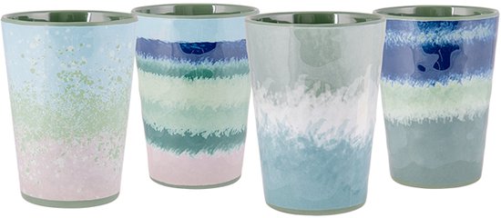 Bo-Camp - Tasse - Halo - Bleu/Vert - 4 pièces