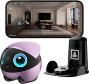 Enabot Air 2 Plus - Robot d'accompagnement intelligent - Caméra 3K HD - Double communication - Rose