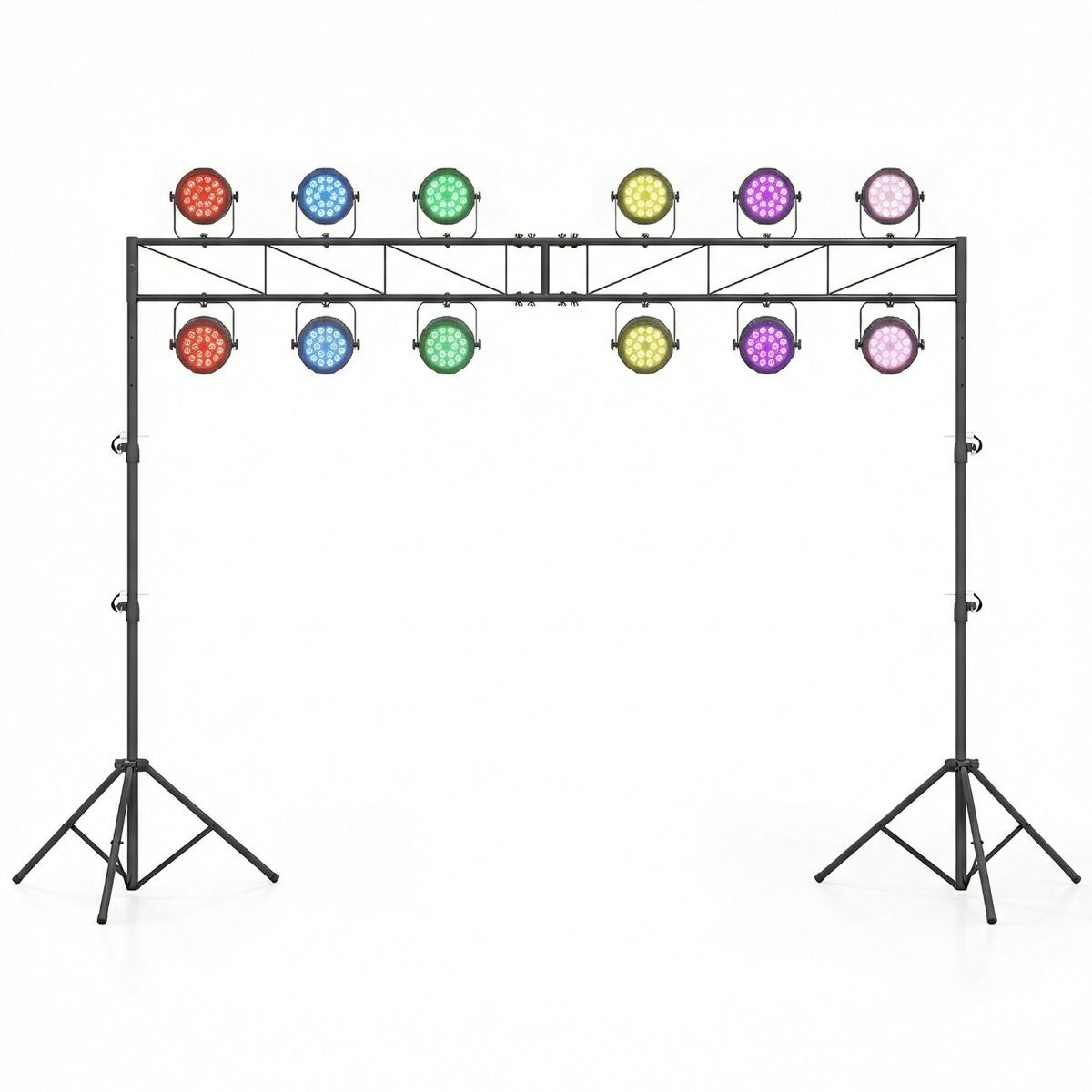 Pied de lampe réglable Coast - pliable avec pieds amovibles - 140-265 cm - noir