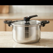 Marmite à soupe à pression Maxcook avec couvercle - Acier inoxydable 304 - 24 cm - 6 L