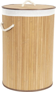 Panier à linge Compactor en bambou 40 x 60 cm, marron
