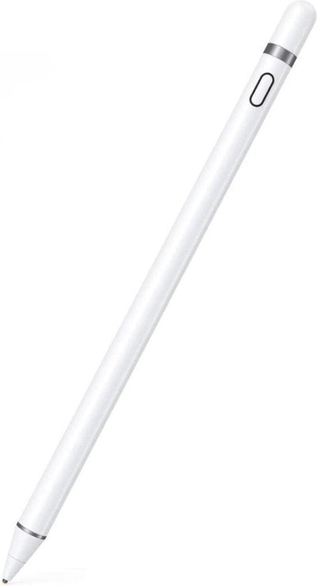 Tikkens Stylet - Crayon actif 2 en 1 pour tablette, Ipad, téléphones Android et Apple - Blanc