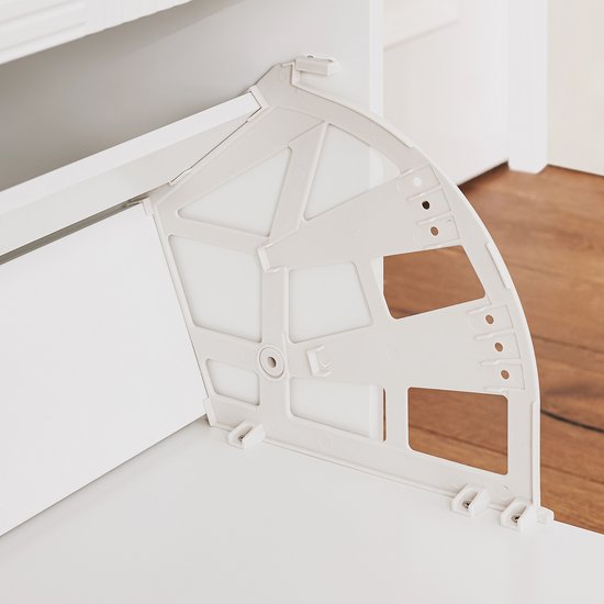 SoBuy FSB95-W Buffet - Meuble de cuisine blanc avec roulettes et étagères