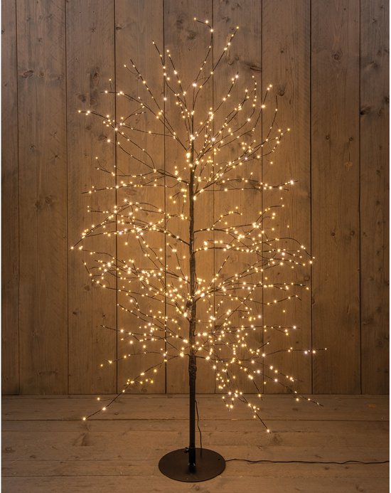 Anna's Collection Arbre lumineux - noir - 150 cm - métal - 1 000 LED - blanc chaud - sapin de Noël