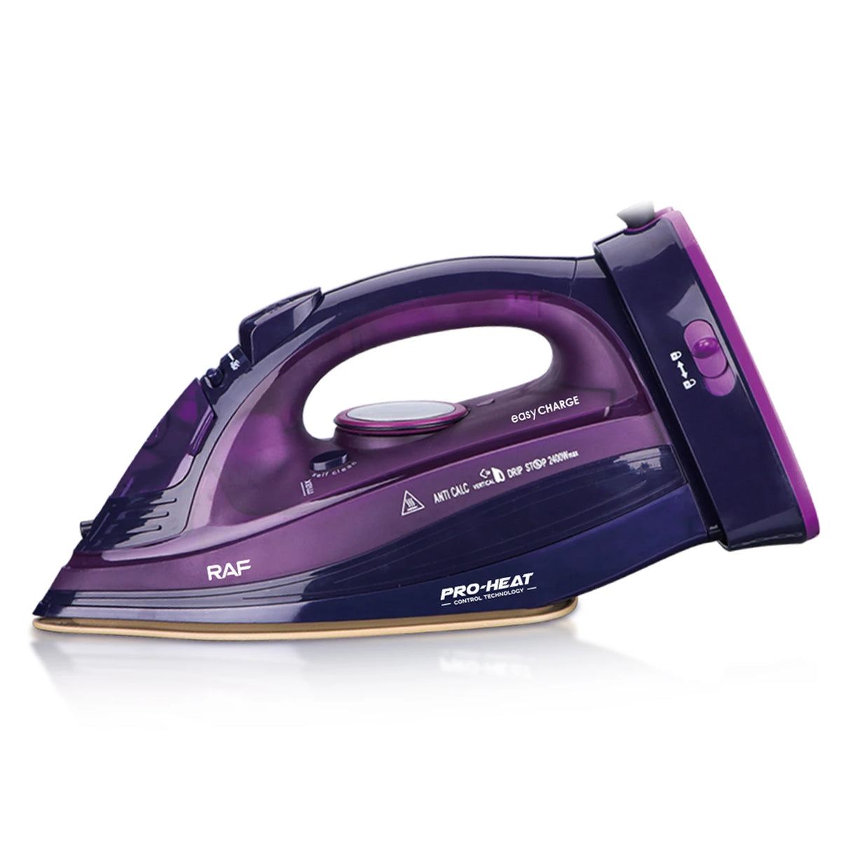Fer à repasser à vapeur sans fil RAF R.1210B - Violet - 320 ml - Semelle en céramique - Autonettoyant