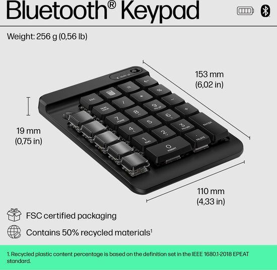 Clavier sans fil HP 435, espagnol, noir, QWERTY espagnol