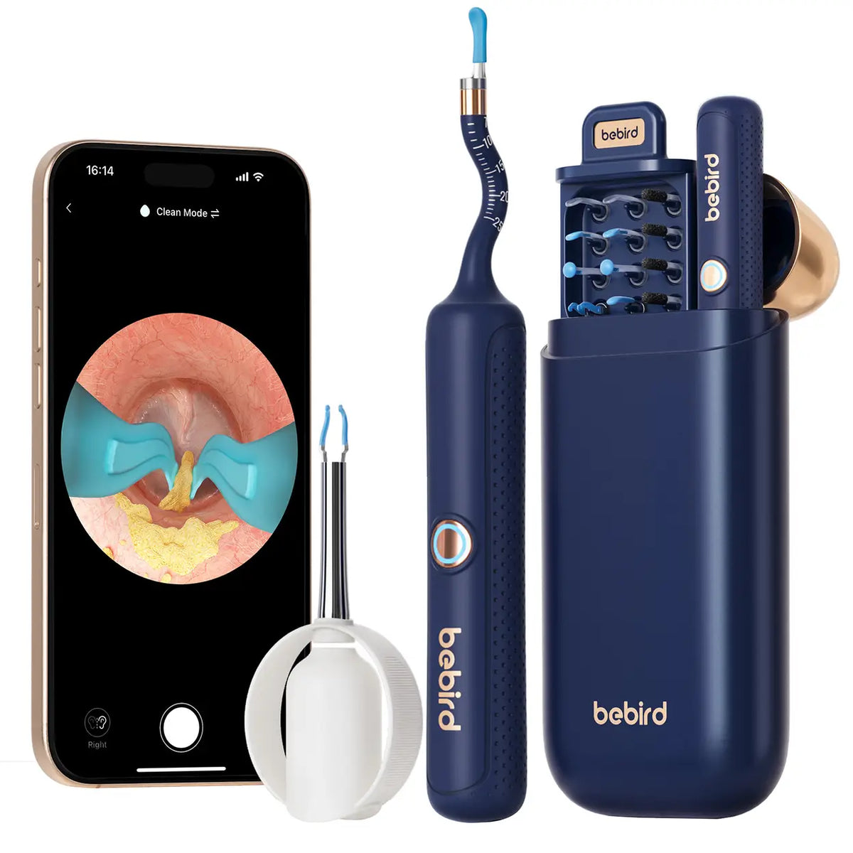 Otoscope bebird I35R - Caméra HD 1920P - Nettoyeur d'oreilles flexible avec embouts