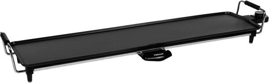 Plaque de cuisson Tristar BP-2984 - Plaque de cuisson Gourmet XL - Plaque de grill 90 cm - Pour 8 à 10 personnes - Avec thermostat réglable - Revêtement antiadhésif - Cordon d'alimentation extra-long - Noir