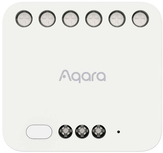 Module relais double Aqara T2, interrupteur encastrable intelligent à 2 canaux, Zigbee Matter