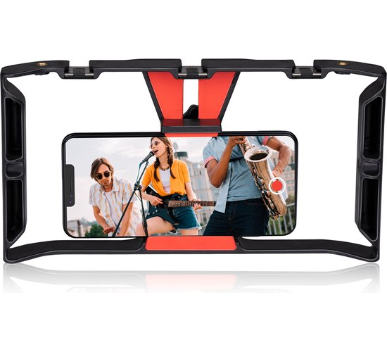 Grundig Smartphone Video Rig - Poignée - Noir/Rouge
