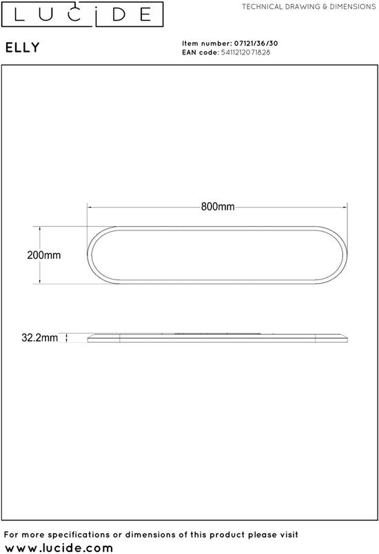 Lucide ELLY - Plafonnier (lampe de plafond) - LED à intensité variable - CCT - 1x36 W 2700 K/4000 K - Opale - Essential