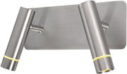 Applique murale Volari 4713ST en acier, à 2 lumières, avec têtes orientables et inclinables - Steinhauer
