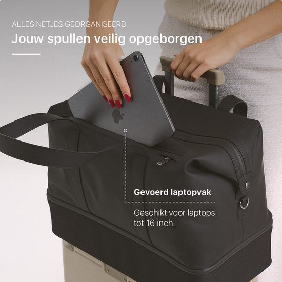 ONYX The Weekender – Sac de voyage pour femmes et hommes – Sac de week-end 50 L – Sac de voyage en tant que bagage à main – Noir Onyx