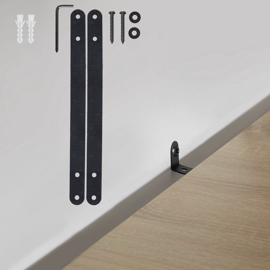tectake - Hoekkast Newbridge 34x34x125cm - lichtbruin - 404774
