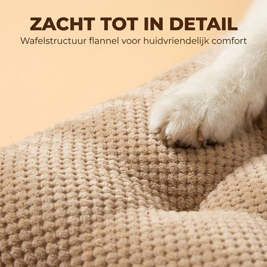 Coussin pour chien 100 x 70 cm - Coussin pour panier XXL - Lit pour chien marron - Grand coussin pour animaux - Tapis de luxe pour chien