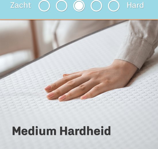 Surmatelas CozySense en mousse à mémoire de forme – Épaisseur 8 cm, avec gel rafraîchissant, housse lavable et certification CertiPUR – Pour chambre à coucher et chambre d'amis – Mousse à mémoire de forme blanche – 120 x 200 cm