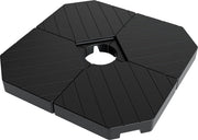 Set de 4 tuiles pour Parasol Lifegoods - 50x50x11 cm - Remplissable jusqu'à 145 kg - noir