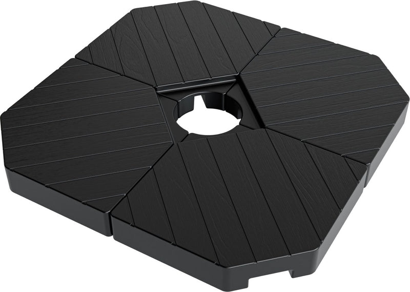 Set de 4 tuiles pour Parasol Lifegoods - 50x50x11 cm - Remplissable jusqu'à 145 kg - noir