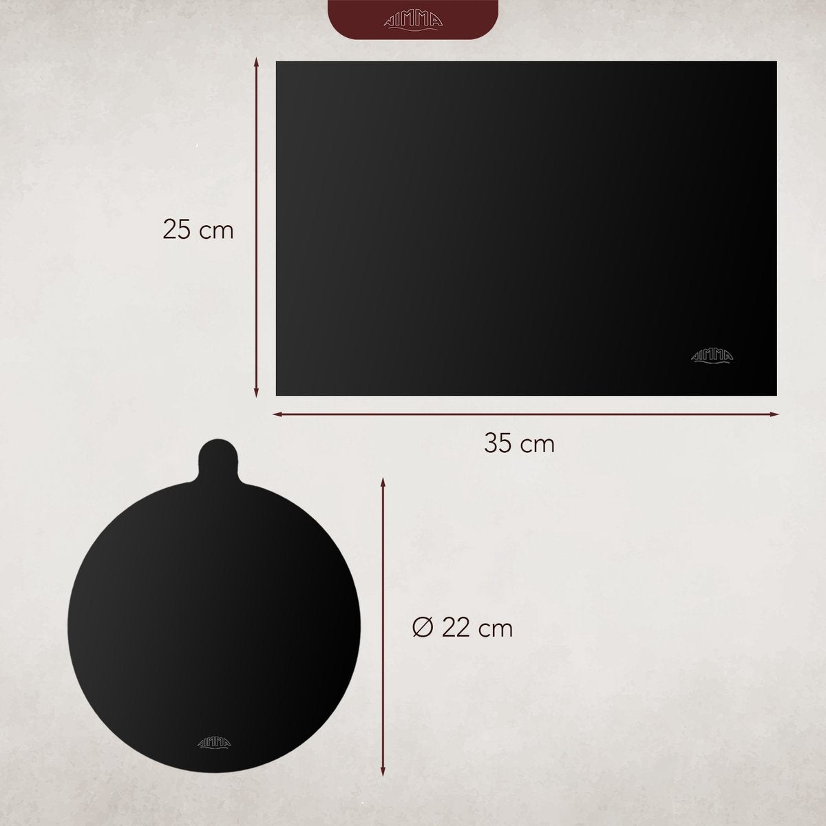 Nimma® Protecteur d'induction - Lot de 5 - Tapis d'induction rond et carré - Jusqu'à 240 degrés - Ø22cm - Silicone