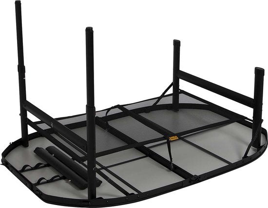 Bo-Camp - Industrial - Table - Northgate - Ovale - Modèle « valise » - 120 x 80 cm