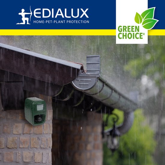 Adaptateur secteur Edialux 230 V, alimentation pour répulsifs à ultrasons pour animaux, câble de 1 m + rallonge de 10 m, compatible avec les répulsifs pour chats, chiens et oiseaux, « plug and play »