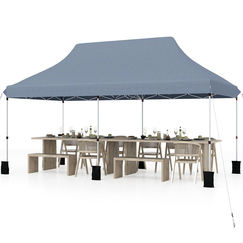 Tente de fête Coast pliable - extensible - imperméable - grise 300 x 600 cm
